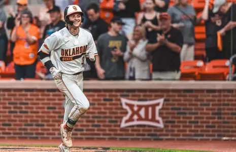 Image Taken at the Oklahoma State Cowboys vs BYU Cougars Baseball Game, Thursday, April 25, 2024, O'Brate Stadium, Stillwater, OK. Bruce Waterfield/OSU Athletics