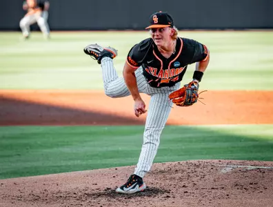 Image Taken at Cowboy Baseball vs Florida, Friday, June 1, 2024, O’Brate Stadium, Stillwater, Oklahoma. Dylan Bohne/OSU Athletics.