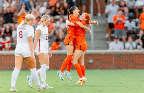 Image Taken at the Oklahoma State Cowgirls vs Oklahoma Sooners Soccer Match, Thursday, August 22, 2024, Neal Patterson Stadium, Stillwater, OK. Bruce Waterfield/OSU Athletics