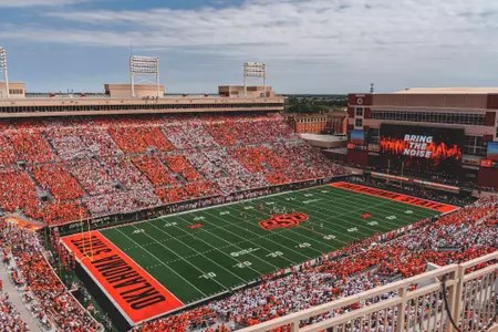 Boone Pickens Stadium with BOK On-Field Logo