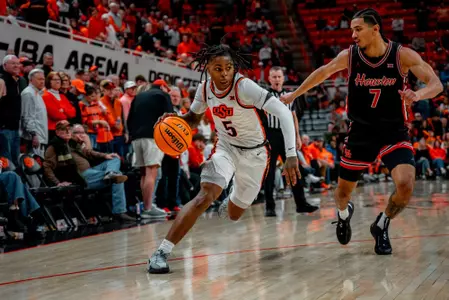 Image Taken at Cowboy Basketball v. Houston, Monday, December 30, 2024, Gallagher Iba Arena, Stillwater, Oklahoma. Chloe Reeves/OSU Athletics.