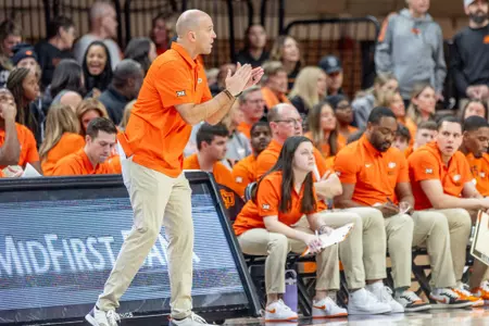 Image Taken at the Oklahoma State Cowboys vs Colorado Buffaloes Basketball Game, Saturday, January 18, 2025, Gallagher-Iba Arena, Stillwater, OK. Bruce Waterfield/OSU Athletics