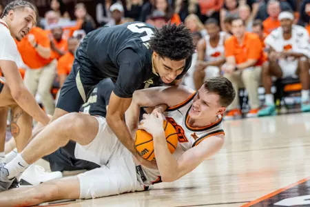 Image Taken at the Oklahoma State Cowboys vs Colorado Buffaloes Basketball Game, Saturday, January 18, 2025, Gallagher-Iba Arena, Stillwater, OK. Bruce Waterfield/OSU Athletics