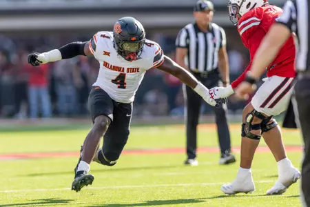 Image Taken at the Texas Tech Red Raiders vs Oklahoma State Cowboys Football Game, Saturday, October 25, 2025, Jones AT&T Stadium, Lubbock,TX. Bruce Waterfield/OSU Athletics