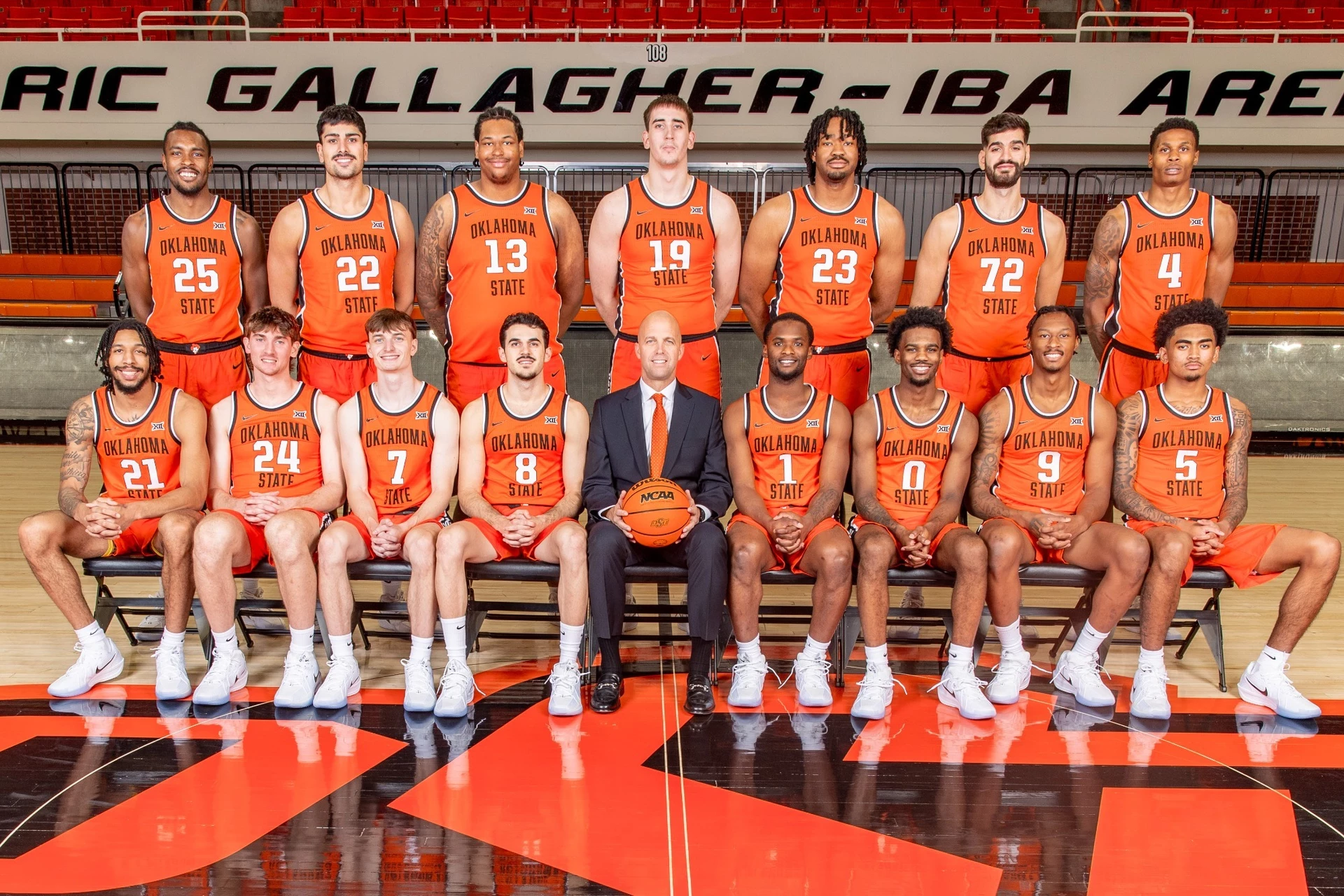 2025 Oklahoma State Cowboy Basketball Team Photos, Thursday, October 30, 2025, Galagher-Iba Arena, Stillwater, OK. Bruce Waterfield/OSU Athletics