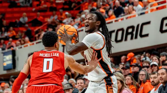 Image Taken at OSU v. NC State, 12, 1, 2025, Gallagher Iba Arena, Stillwater, Oklahoma. Riley Walker/OSU Athletics.