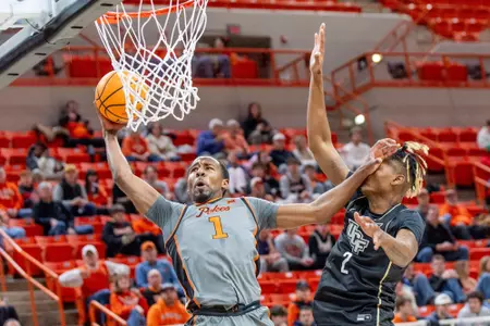 Image Taken at the Oklahoma State Cowboys vs UCF Knights Basketball Game, Wednesday, February 19, 2025, Gallagher-Iba Arena, Stillwater, OK. Bruce Waterfield/OSU Athletics