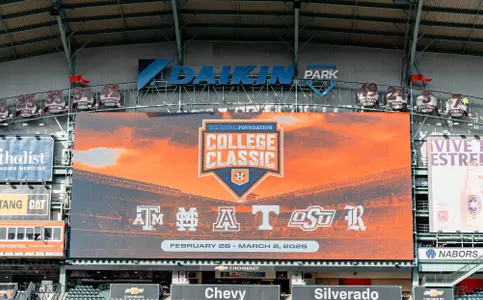 Image Taken at Oklahoma State Cowboy Baseball, 27th, February, 2025, Daikin Park, Houston, Texas. Evan Cichon/OSU Athletics.