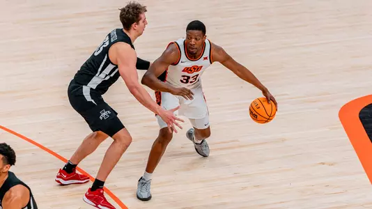 Image Taken at Cowboy Basketball vs. Iowa State, Tuesday, February 25, 2025, Gallagher Iba Arena, Stillwater, Oklahoma. Chloe Reeves/OSU Athletics.