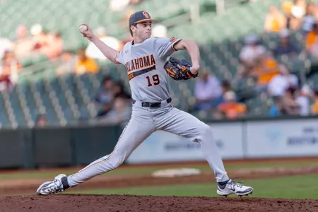 Image Taken at the Astros Foundation College Classic, Oklahoma State Cowboys vs Tennessee Volunteers, Friday, February 28, 2025, Daikin Field, Houston, TX. Bruce Waterfield/OSU Athletics