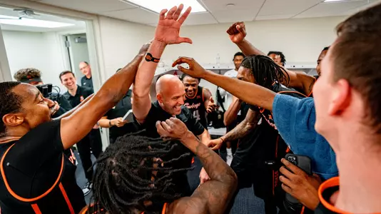 OSU at SMU Locker Room Celebration