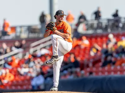 Image Taken at the Oklahoma State Cowboys vs West Virginia Mountaineers Baseball Game, Sunday, March 16, 2025, O'Brate Stadium, Stillwater, OK. Bruce Waterfield/OSU Athletics