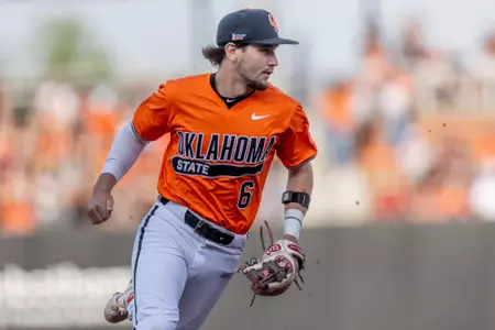 Image Taken at the Oklahoma State Cowboys vs Oklahoma Sooners Baseball Game, Tuesday, April 15, 2025, O'Brate Stadium, Stillwater, OK. Bruce Waterfield/OSU Athletics