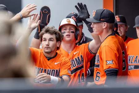 Image Taken at the Oklahoma State Cowboys vs Houston Cougars Baseball Game, Sunday, April 20, 2025, O'Brate Stadium, Stillwater, OK. Bruce Waterfield/OSU Athletics