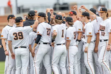 Image Taken at the Oklahoma State Cowboys vs Houston Cougars Baseball Game, Friday, April 18, 2025, O'Brate Stadium, Stillwater, OK. Bruce Waterfield/OSU Athletics