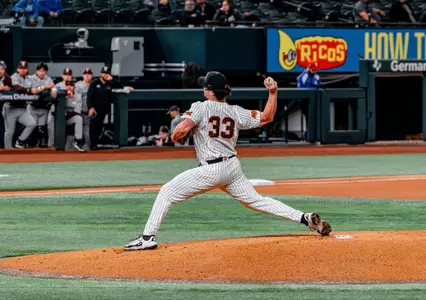 Image Taken at Oklahoma State Cowboys Baseball, Tuesday, February 18th, 2025, Globe Life Field, Arlington, Texas. Evan Cichon/OSU Athletics.