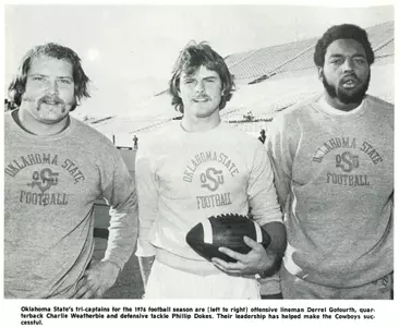 1976 Team Captains - Derrel Gofourth, Charlie Weatherbie and Phillip Dokes.