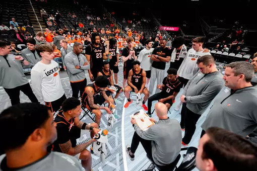 Image Taken at 2026 Phillips 66 Big 12 Men's Basketball Tournament, 11, 03, 2026, T-Mobile Center, Kansas City Missouri. Carson Skidmore/OSU Athletics