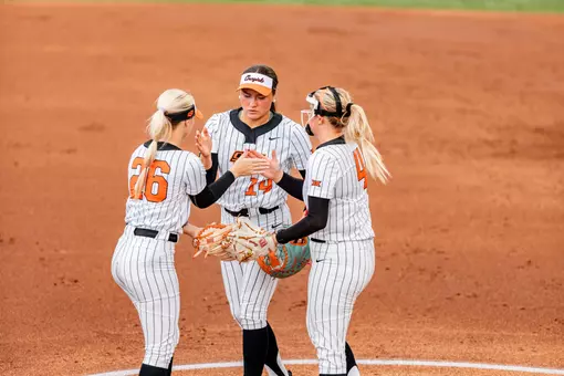 Rosie Davis, Karli Godwin and RyLee Crandall against Wichita State