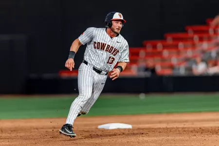 Image Taken at the Oklahoma State Cowboys vs Dallas Baptist Patriots Baseball Game, Tuesday, March 10, 2026, O'Brate Stadium, Stillwater, OK. Bruce Waterfield/OSU Athletics