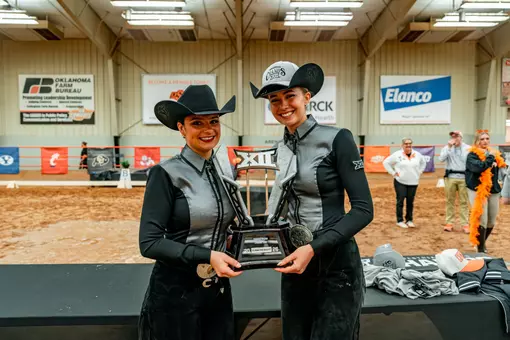 Bella D'Onofrio and June Roberson at Big 12 Championship