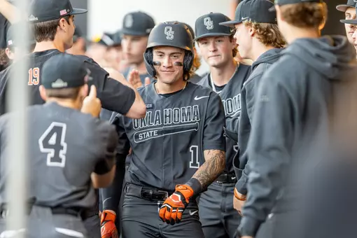 Image Taken at the Oklahoma State Cowboys vs Oral Roberts Golden Eagles Baseball Game, Tuesday, April 7, 2026, O'Brate Stadium, Stillwater, OK. Bruce Waterfield/OSU Athletics