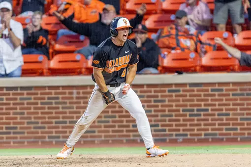 Image Taken at the Oklahoma State Cowboys vs TCU Horned Frogs Baseball Game, Saturday, May 2, 2026, O'Brate Stadium, Stillwater, OK. Bruce Waterfield/OSU Athletics