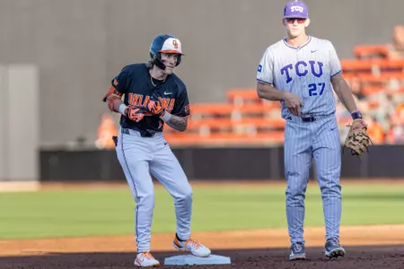 Image Taken at the Oklahoma State Cowboys vs TCU Horned Frogs Baseball Game, Saturday, May 2, 2026, O'Brate Stadium, Stillwater, OK. Bruce Waterfield/OSU Athletics
