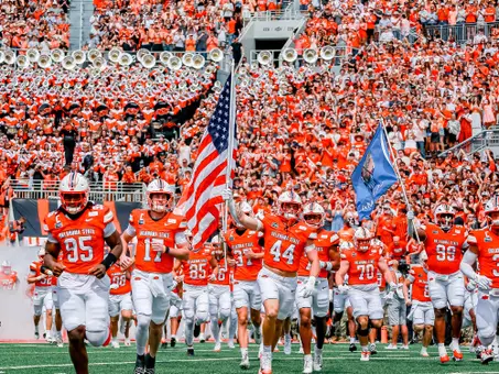 Image of Oklahoma State Cowboy Football vs Oregon Taken Saturday, September 12, 2026, Boone Pickens Stadium, Stillwater, OK. Kylie_Cantrell/OSU Athletics