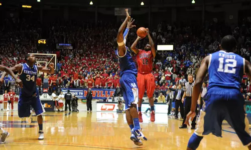 Chris Warren's game-winning shot (photo by Robert Jordan)