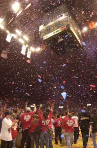 Fans celebrate Ole Miss' 2001 SEC West Championship.