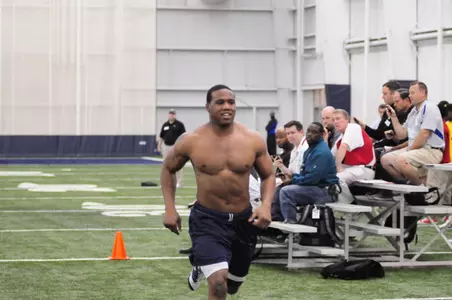Jonathan Cornell at the Ole Miss Pro Day (photo by Joey Brent)