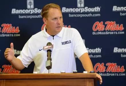 Hugh Freeze (photo by Robert Jordan/Ole Miss Communications)