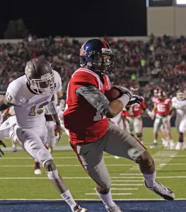 Sophomore wide receiver Donte Moncrief finished with seven catches for 173 yards and three touchdowns.