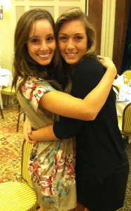 Freshmen Julia Jones and Erin Stephens