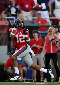 Sophomore wide receiver Donte Moncrief led Ole Miss with seven receptions for 144 yards and a touchdown.
