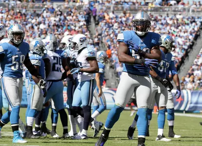 Ashlee Palmer with the Detroit Lions (photo by Joshua McCoy)