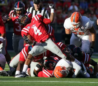 Denzel Nkemdiche and Charles Sawyer (photo by Joshua McCoy)