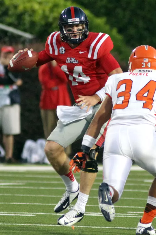 Sophomore quarterback Bo Wallace had two touchdown passes of 50-plus yards Saturday night against UTEP.