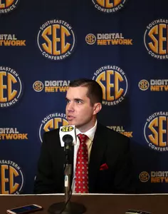 Coach Insell and Valencia McFarland represented the Rebels at SEC Media Day in Birmingham on Wednesday.
