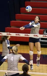 Senior Kara Morgan had a career-high 20 digs vs. South Carolina on Sunday afternoon.