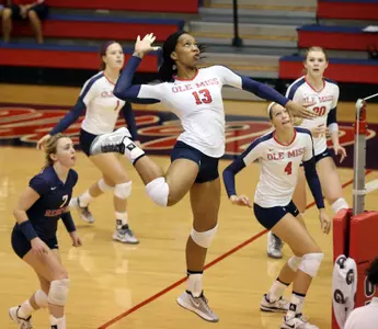 Sophomore Nakeyta Clair had 13 kills and three block assists vs. Texas A&M.