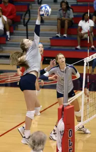 Freshman Melanie Crow had 12 kills against No. 17 Kentucky on Sunday.