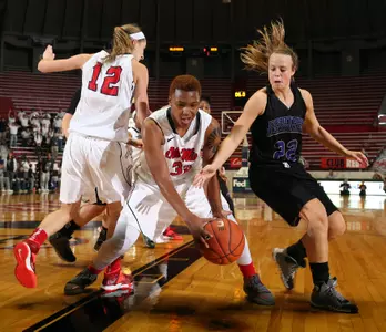 Tia Faleru had a career afternoon with 29 points and 16 rebounds.