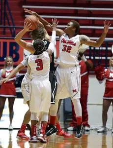 Tia Faleru posted a double-double with 13 points and 14 rebounds against Christian Brothers.