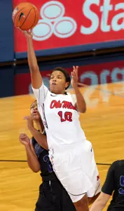 Diara Moore tied her career-best with 25 points in a win over Tulane on Saturday.