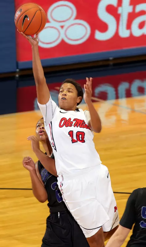 Diara Moore tied her career-best with 25 points in a win over Tulane on Saturday.
