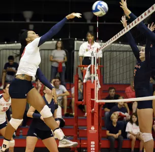 Sophomore Nakeyta Clair had a career-high 19 kills at Mississippi State.