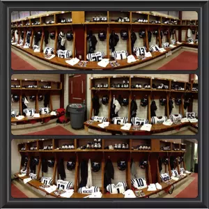 The Ole Miss locker room at Davis Wade Stadium