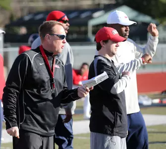 Ole Miss head coach Hugh Freeze (photo by Joshua McCoy)